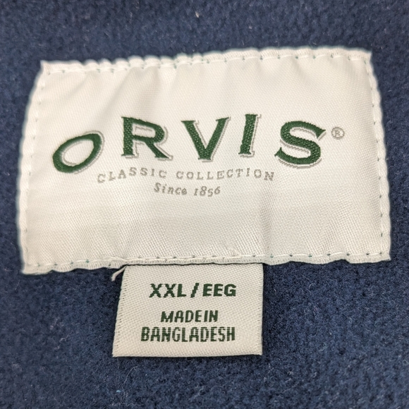 Orvis Plaid Flannel Shirt Jacket Blue Green Snap Button Up Cotton Women's XXL - Picture 6 of 9